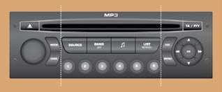 Autoradio 75 WPROWADZENIE 01 Wysunięcie CD Start - Stop Pokrętło natężenia dźwięku Mode : Wybór trybu wyświetlania ekranu.