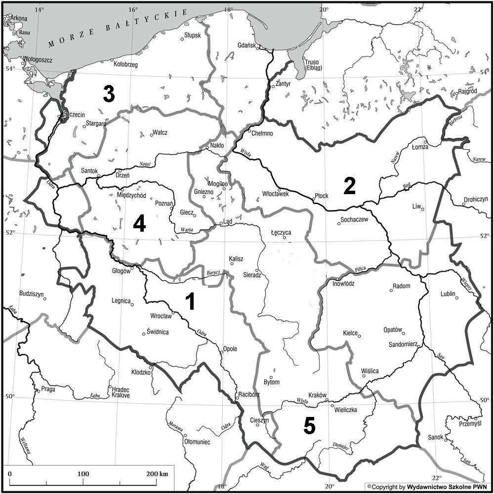 X Zadanie 22 (0-5pkt) Przeanalizuj mapę Testament Bolesław Krzywousty i Wykonaj polecenia. www.bnd.ibe.edu.pl 1.