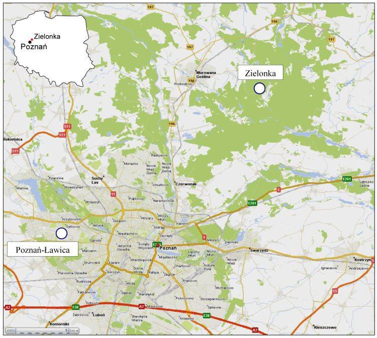 równą lub wyższą 5,0 C z pięciu dni, dla których obliczono średnią wynoszącą powyżej 5,0 C w okresie od połowy roku [Boczoń 2006, Grajewski 2009].
