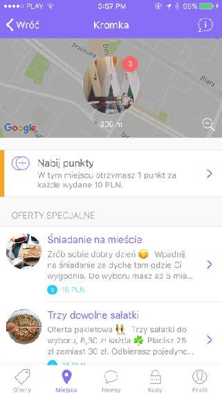 dostępnych w lokalu Ponad 150 tysięcy użytkowników aplikacji