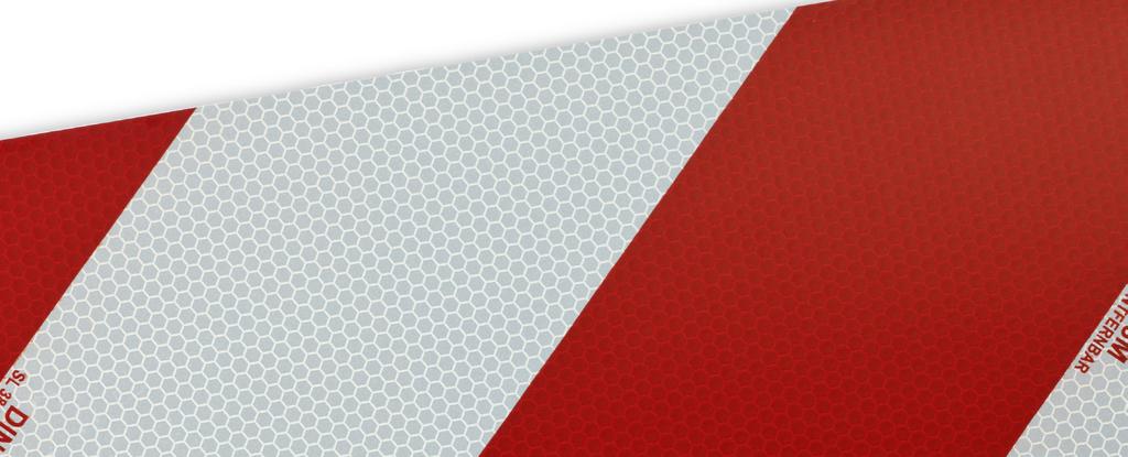 Dostępne wersje produktów: 3M Scotchlite High Intensity Flexible serii 3410 Elastyczna folia odblaskowa typu 2 Spełnia wymagania DIN 30710 Dostępna w formie zadrukowanych ukośnych pasów