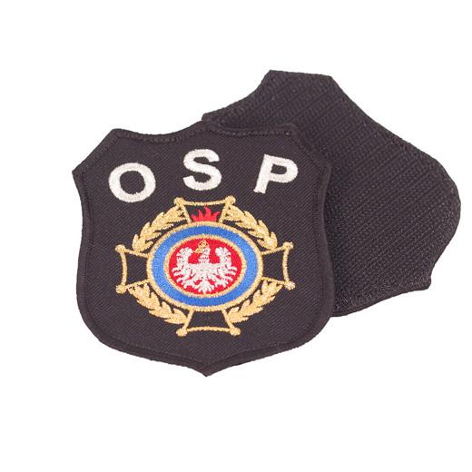 inicjałami PSP Krawat czarny, gładki bez haftu. Wykonany z tkaniny 100% poliester.