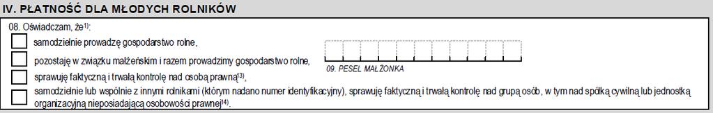 Strona 1 z 4 Płatność dla młodych rolników Pole 08 pole usunięte.