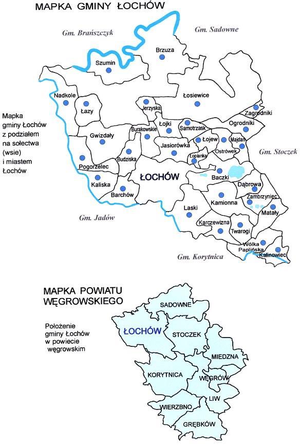 3. Dotychczasowe przeznaczenie, zagospodarowanie i uzbrojenie terenu 3.1. Podział na jednostki strukturalne i ośrodki usług Gmina Łochów zajmuje powierzchnię ok.