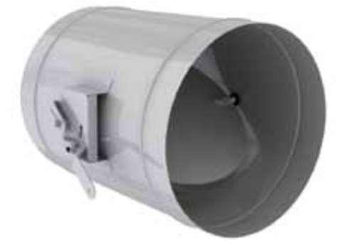 Przepustnice stalowe okrągłe DR/Single plane dampers DR Przepustnice jednopłaszczyznowe typ DR służą do regulacji lub odcięcia przepływu powietrza w kanałach wentylacyjnych.