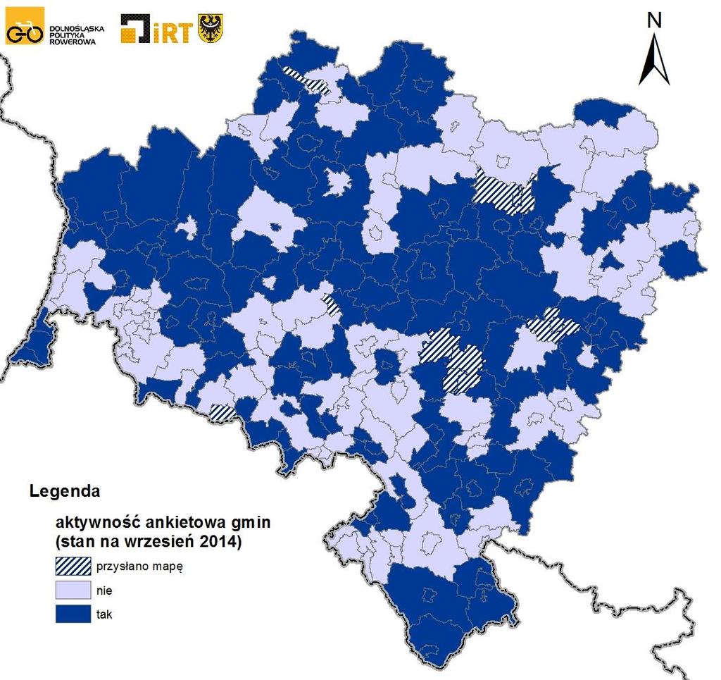 Ankietyzacja - gminy aktywność gmin 102/169 rowerowa dokumentacja projektowa działania promocyjnoedukacyjne 26/169 57/169 etaty