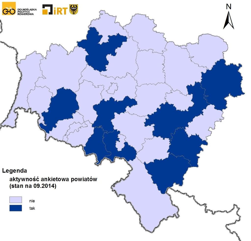 Ankietyzacja - powiaty aktywność powiatów 8/30 rowerowa dokumentacja projektowa działania
