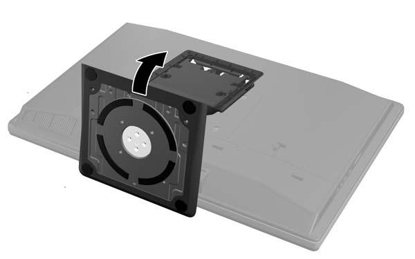 8. Podnieś podpórkę z komputera. Rysunek 2-21 Zdejmowanie podstawy Podłączanie drugiego monitora Złącze DisplayPort z tyłu komputera umożliwia podłączenie do komputera drugiego monitora.