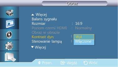 Dost. wyśw. LCD 1. Kontrast Reguluje kontrast okna obrazu PIP na ekranie. 2. Jasność Reguluje jasność okna obrazu PIP na ekranie. 3. Ostrość Dostosowanie ostrości okna funkcji PIP. 4.