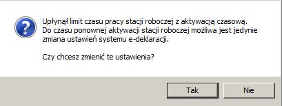 9 Komunikat z propozycją zmiany lokalizacji składowania e-deklaracji.