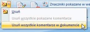 Okienko recenzowania zawierające komentarze zostało przedstawione na rysunku 8.5.