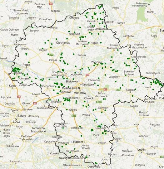 Mimo, iż turystyka wiejska nie stanowi na Mazowszu