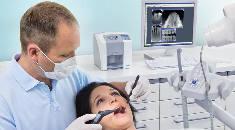 Nowy wymiar diagnostyki rentgenowskiej Skaner pamięciowych płyt obrazowych VistaScan Mini Firma Dürr Dental wpływa na diagnostykę w gabinetach od czasu wprowadzenia konwencjonalnych wywoływarek