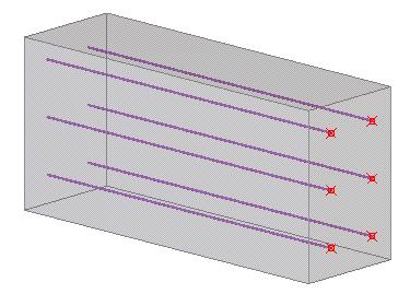 Tekla Structures utworzy cięgna. 7. Jeśli chcesz zmienić właściwości struny: a. Kliknij dwukrotnie układ cięgien, aby otworzyć okno dialogowe Właściwości układu cięgien. b.