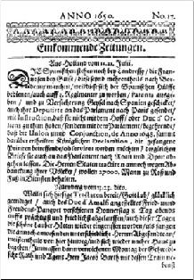 Einkommende Zeitung
