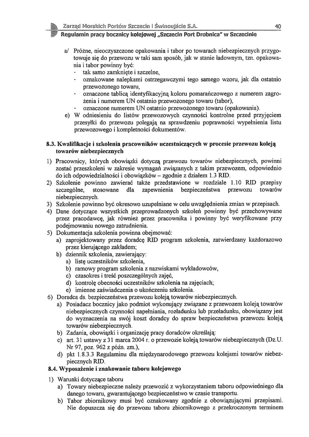 Zarząd M orskich Portów Szczecin i Świnoujście S.