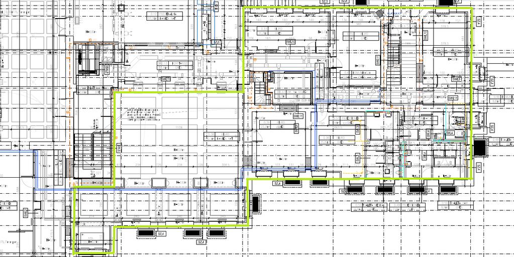 Lokal handlowo-usługowy oznaczony na rzucie jako nr 9 - kompleks lokali biurowych z zapleczem sanitarnym i komunikacją o łącznej powierzchni 341,29 m² - wejście do kompleksu lokali znajduje się z