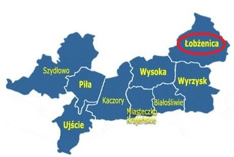 Rysunek 1. Gmina Łobżenica na tle gmin sąsiednich powiatu pilskiego (www.gminy.pl) Rysunek 2.