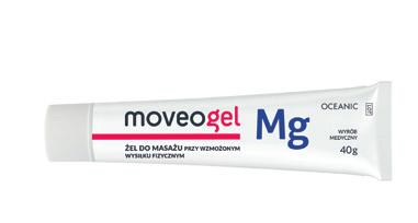 Pojemność: 50 g (BLOZ: 9077848) Wyrób medyczny Moveogel żel do masażu zalecany przy: wzmożonym