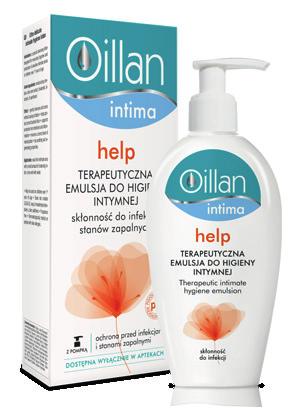 intima Specjalistyczna ochrona przed infekcjami intymnymi Seria Oillan intima specjalistyczne preparaty do higieny intymnej, zapewniające skuteczną ochronę przed stanami zapalnymi oraz infekcjami dla
