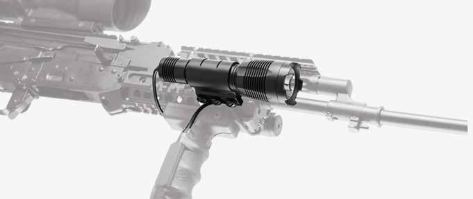 A robust case houses the flashlight, lanyard, batteries, holster, diffuser, and field service kit.