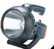 ramię Pistol Grip HIGH 4 h STANDARD 8 h FLASHING 10 h mm 230 160 80 1406 g 230V AC 100% 24 h 12V DC 100% 24 h Rear Red LED Our 10 watt Cree LED handheld searchlight generates a blazing 850 lumens,