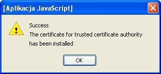 zainstalowaniu certyfikatu Certum CA: Aby zainstalować certyfikaty pośrednie