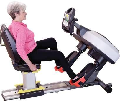 LATITUDE LATERAL STABILITY TRAINER Trener Latitude jest pierwszą półleżącą boczną maszyną treningową przeznaczoną dla aktywnych osób starszych, rehabilitowanych oraz ćwiczących, którym szczególnie