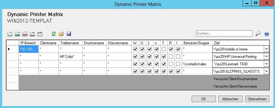 ThinPrint AutoConnect z Dynamic Printer Matrix ThinPrint AutoConnect zwalnia miejsce na drukarkach, mapując je automatycznie na początku sesji terminalowej Zarządzanie drukarkami za pomocą grupowych