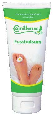 2 100 ml Fussbalsam Plus balsam do suchej skóry stóp, 5% mocznika Wyższa zawartość olejków do suchej i szorstkiej skóry. Stymuluje i odświeża zmęczone i zestresowane stopy.