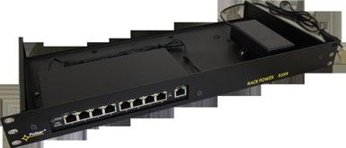 Switche PoE do kamer IP RACK 19 z zasilaczem Seria RS 230VAC RJ-45 DMI Przykładowy produkt: RS94 Kamery IP PoE Data + Power (48VDC) RJ-45 LAN 10/100 Mbps K1 PoE K2 PoE K3 PoE K4 PoE LAN 10/100 Mbps