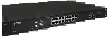 Switche PoE do kamer IP RACK 19 z zasilaczem desktop / z wbudowanym zasilaczem Seria S, SF 230VAC DMI RJ-45 LAN 10/100/1000 Mbps Rejestrator Przykładowy produkt: SF116 Kamery IP PoE Data + Power