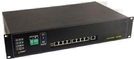 Switche PoE z zasilaczem buforowym do kamer IP RACK 19 Seria RSUPS 230VAC RJ-45 DMI Kamery IP PoE Data + Power (48VDC) np.