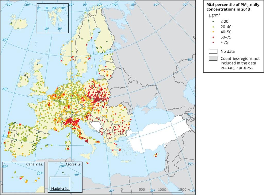 Jakość powietrza w Polsce na tle Europy