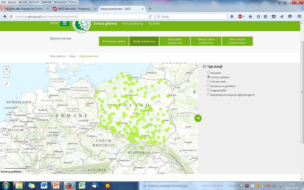 Państwowy Monitoring Środowiska - PMŚ Informacja o jakości powietrza wytwarzane są przez GIOŚ i WIOŚ (art. 90. ust. 1.