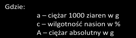 6. Masa 1000 ziaren Masa 1000 nasion jest podstawowym wskaźnikiem jakości towarowej ziarna zbóż i jest wyróżniającą cechą dla różnych odmian.