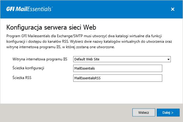 Screenshot 16: Szczegóły serwera sieci Web i katalogu wirtualnego 7.