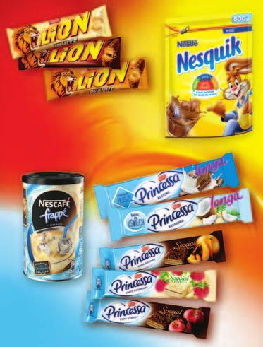 Baton LION 40-42 g 2,36-2,48/100 g 0 Napój kakaowy NESQUIK 600 g