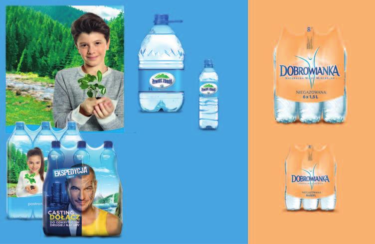 ŻYWIEC ZDRÓJ 6 x 1,5 l 1,00/l 8 6-pak Woda mineralna DOBROWIANKA niegazowana 6 x 0,5 l 1,66/l 4 6-pak Woda