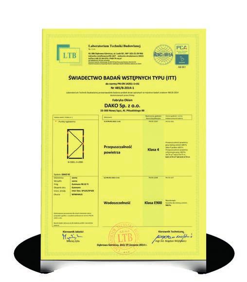 2 Izolacja cieplna Ud=0,63 W/m2K Drzwi wykazują