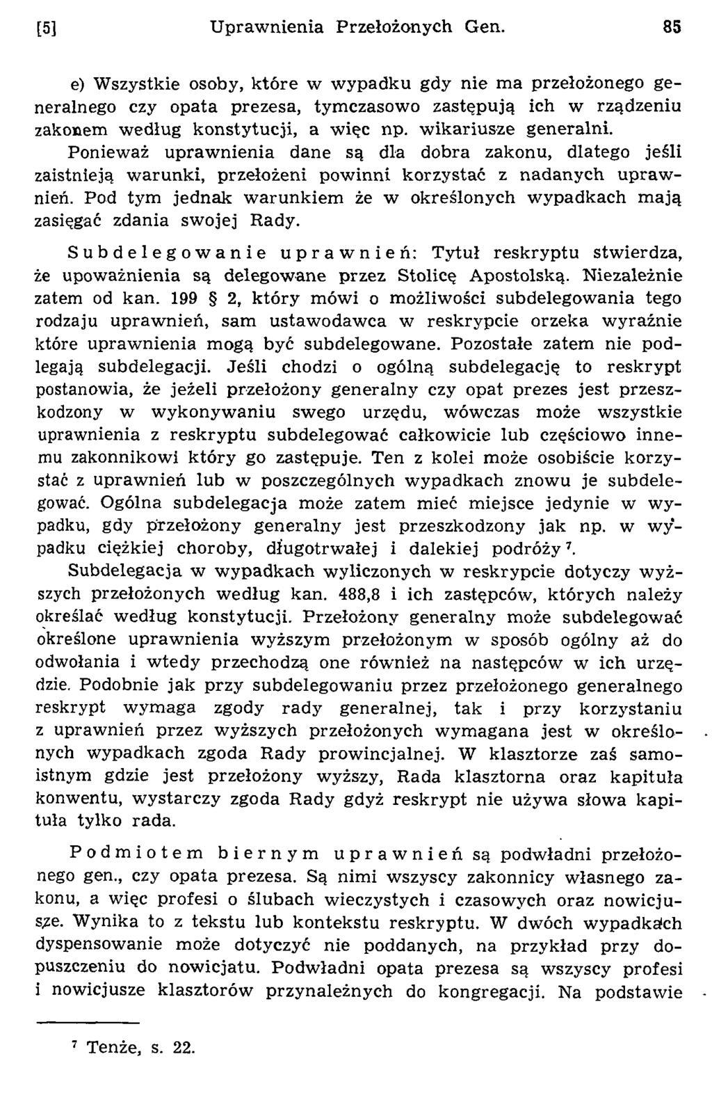 [5] U praw nienia Przełożonych Gen.