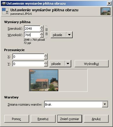 Aby wykonad serię zdjęd do panoramy, należy umieścid aparat na statywie i wykonad kilka zdjęd obracając aparat wewnątrz fotografowanej sceny.