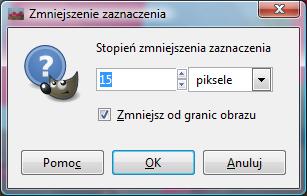 utworzenie ramek. Wybieramy Ramkę 1. W oknie warstwy klikamy w nią prawym klawiszem myszy i z wyświetlonego menu wybieramy Kanał alfa na zaznaczenie.