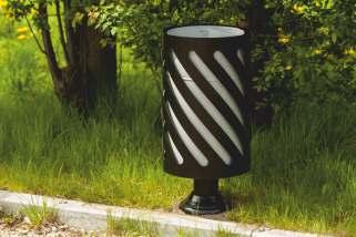 KOSZE NA ŚMIECI KOSZ ANDORA BIS Wysokość całkowita 76 cm Pojemność 30 l Średnica wkładu 28 cm Popielnica we wkładzie TAK KOSZE NA ŚMIECI KOSZ LONDYN Wysokość całkowita 95 cm