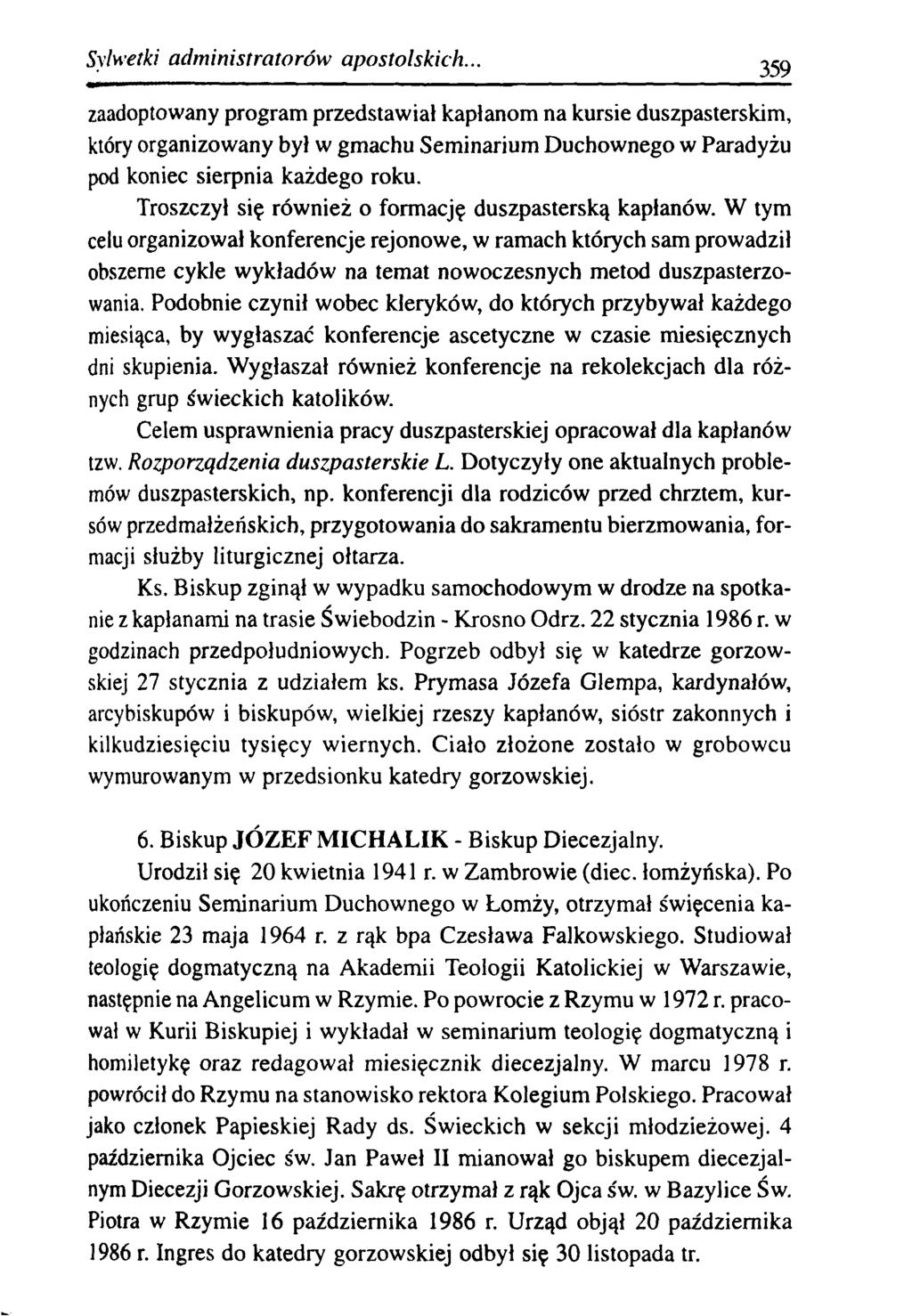 Sylwetki adm inistratorów apostolskich.