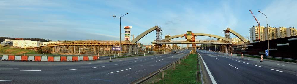 Prace budowlane w ciągu DK86 ści 252 m od strony północno-zachodniej wiaduktu nad ul. Trzech Stawów; mur B o długości 246 m od strony południowo-zachodniej wiaduktu nad ul.