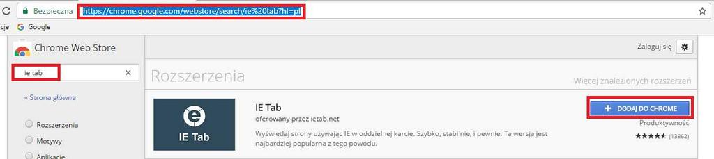 3. Opera Od wersji 37.0 zablokowana została obsługa wtyczek NPAPI i, na chwilę obecną, nie ma możliwości skorzystania z tej przeglądarki w celu dostępu do urządzeń INTERNEC serii i7. 4.