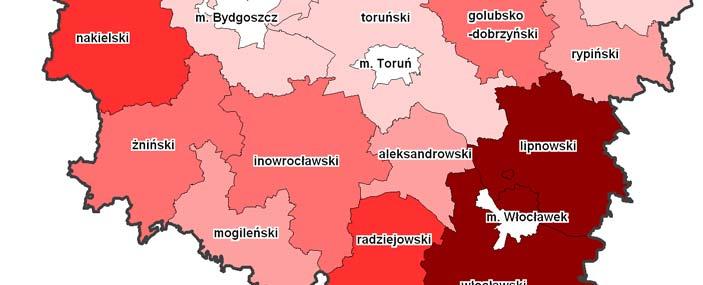 Bydgoszczy (7,9%) i Toruniu (8%).