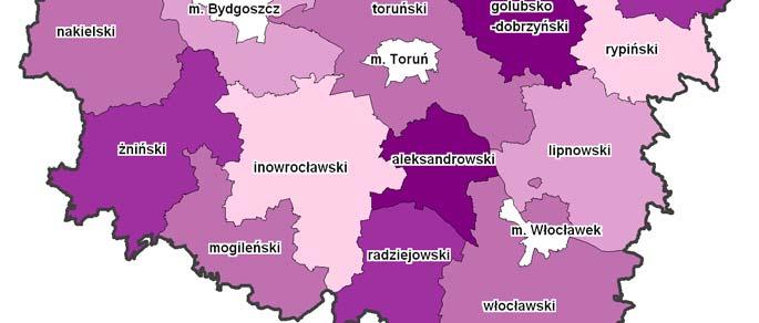 Aktywność społeczna Liczba organizacji pozarządowych na 10 tys.