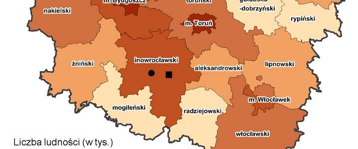 gęstość zaludnienia są czynnikami istotnie wpływającymi negatywnie na warunki rozwoju społeczno-gospodarczego.